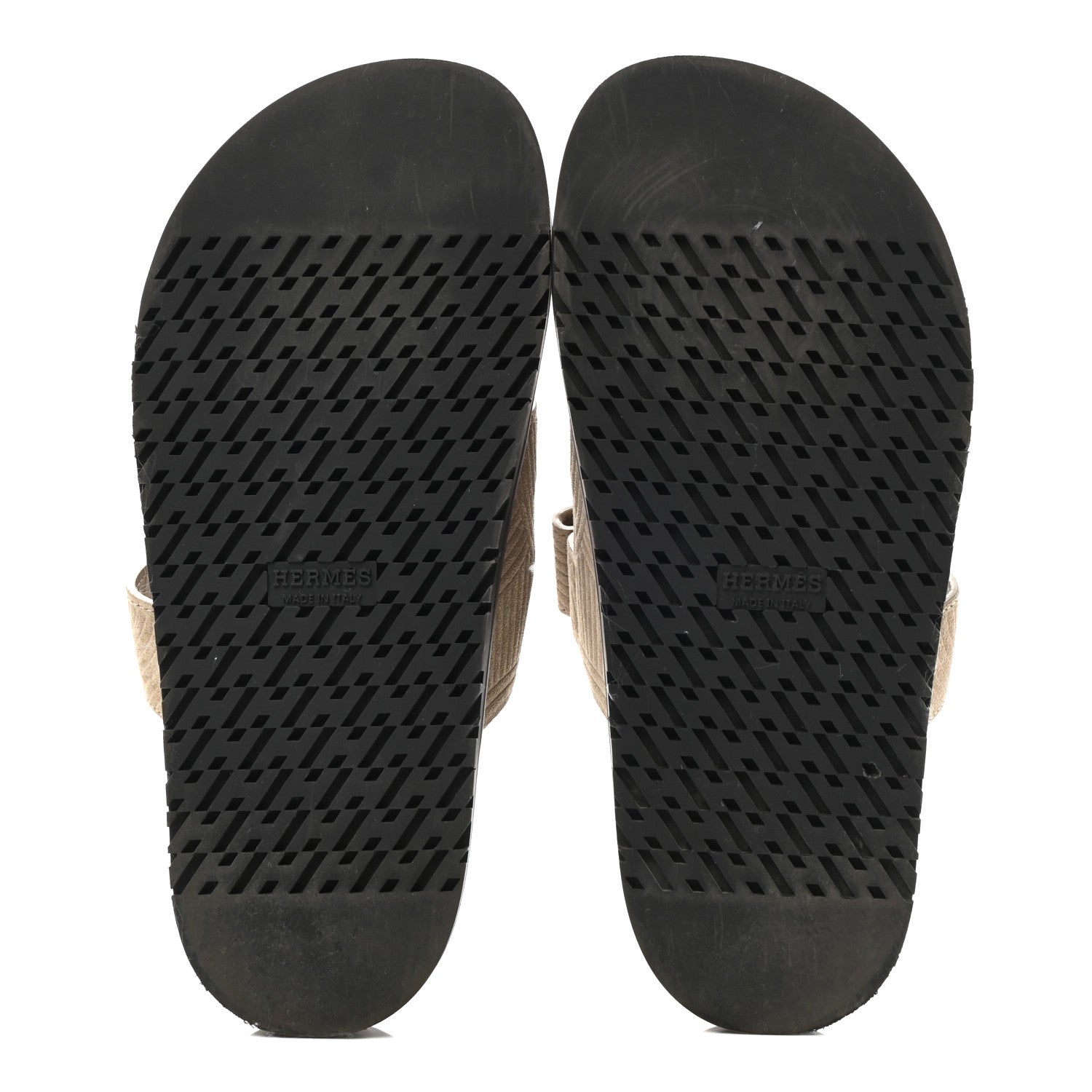 Hermes Suede Goatskin Chaine d'Ancre Womens Chypre Sandals 37.5 Beige Sable 5 of 8