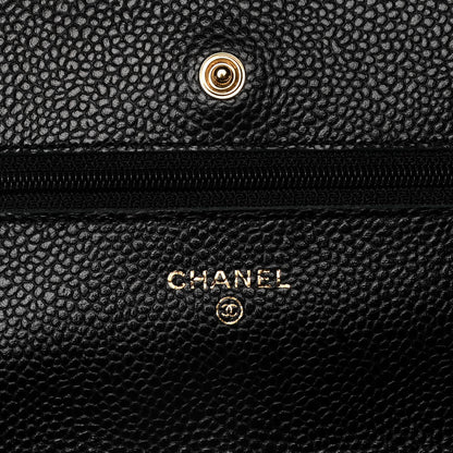 Chanel Caviar Quilted Wallet On Chain WOC Black 6 of 12
