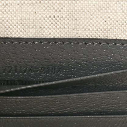 Gucci GG Supreme Monogram Textured Dollar Calfskin Small Ophidia Top Handle Shoulder Grey Black Graphite Grey 7 of 10