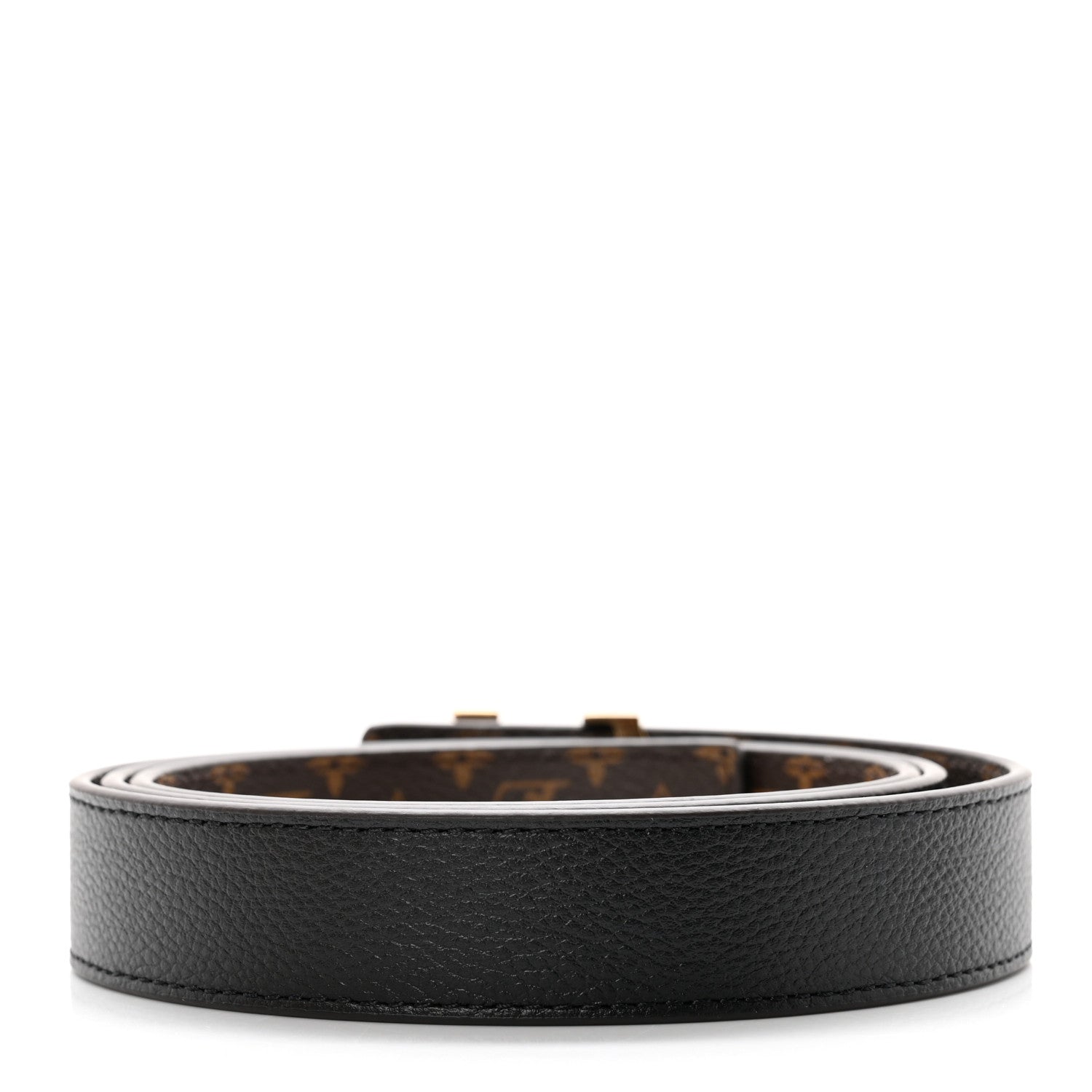 Louis Vuitton Calfskin Monogram 25mm LV Iconic Reversible Belt 95 38 Black 2 of 5
