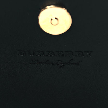 Burberry Grained Calfskin House Check Tartan Mix Hampshire Wallet On Chain Black 5 of 9