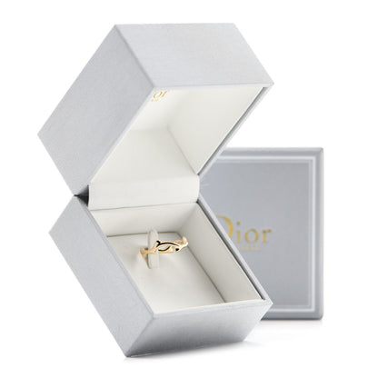 Christian Dior 18K Yellow Gold Bois de Rose Ring 48 4.5 6 of 6