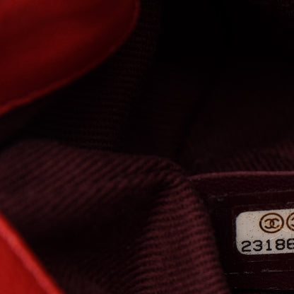 Chanel Shiny Sheepskin Quilted Mini Trapezio Flap Red 7 of 10