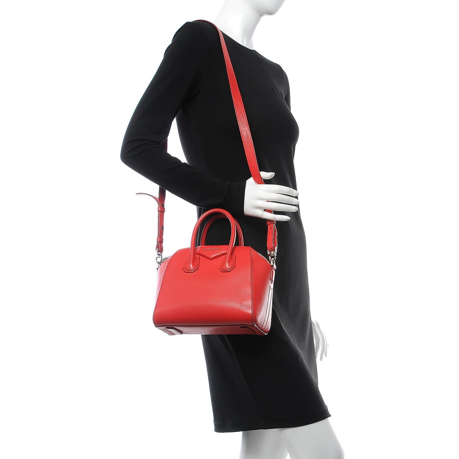 Givenchy Sugar Goatskin Mini Antigona Red 2 of 14