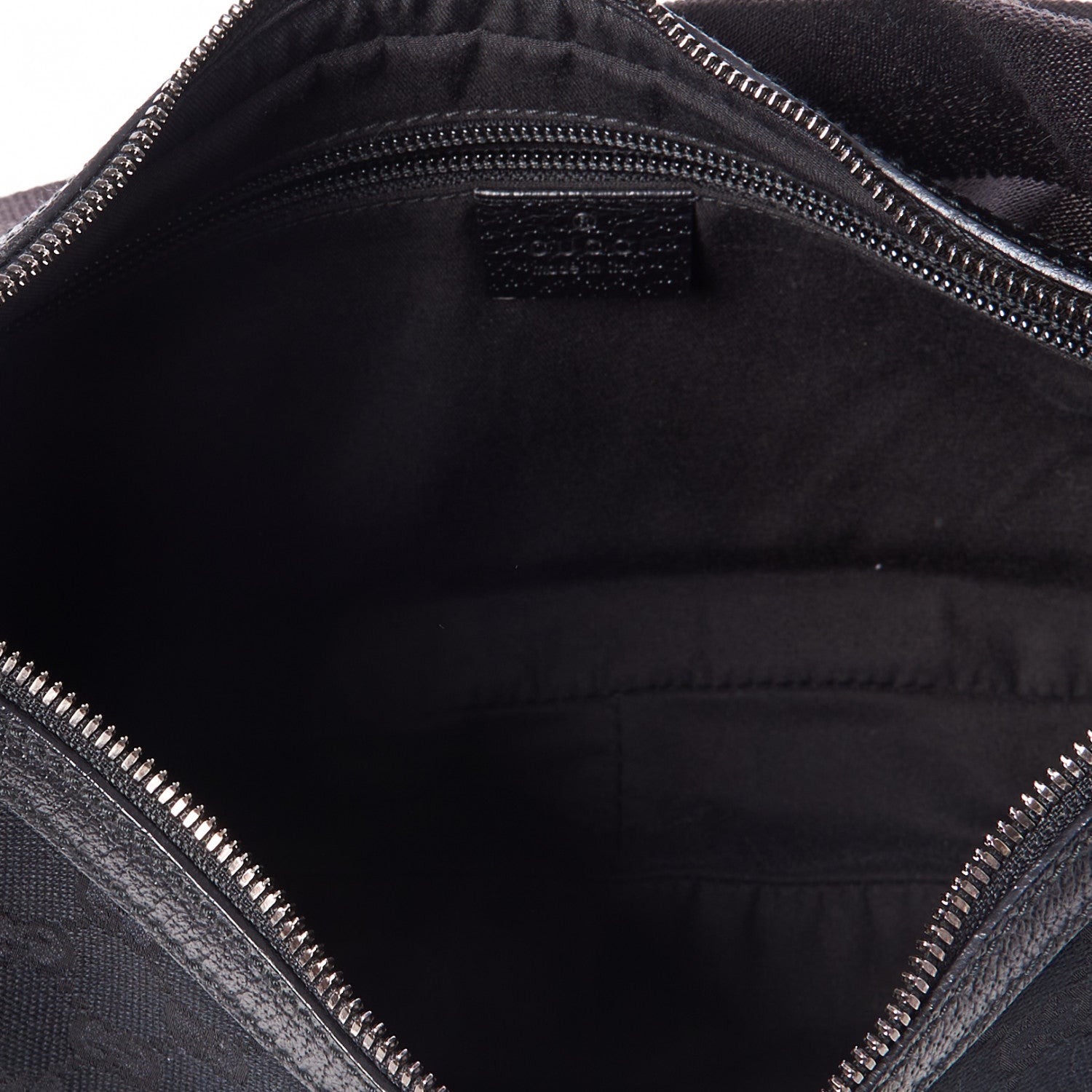 Gucci Monogram Medium Half Moon Hobo Black 4 of 8