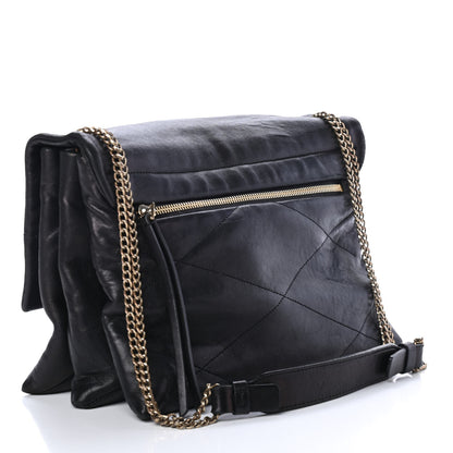 Lanvin Lambskin Quilted Medium Sugar Flap Shoulder Bag Black 2 of 5