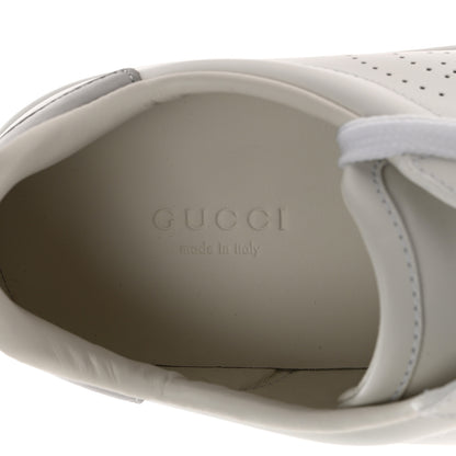 Gucci Calfskin Interlocking G Perforated Womens Ace Sneakers 37 White Grey Sky 8 of 12