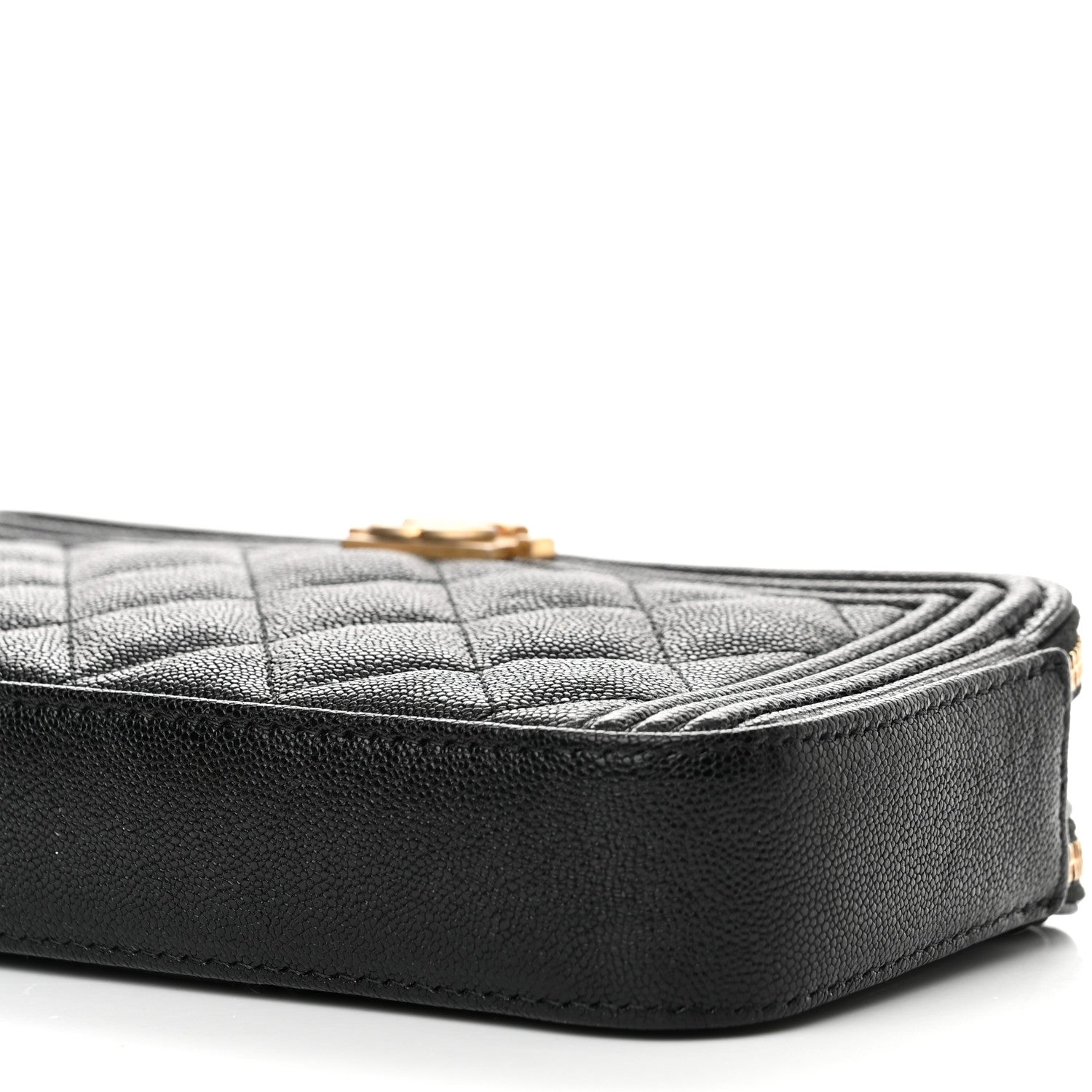 Chanel Caviar Quilted Small Boy Clutch With Chain Black 13 of 13