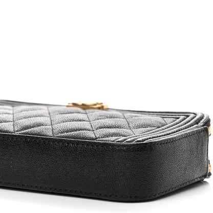 Chanel Caviar Quilted Small Boy Clutch With Chain Black 13 of 13
