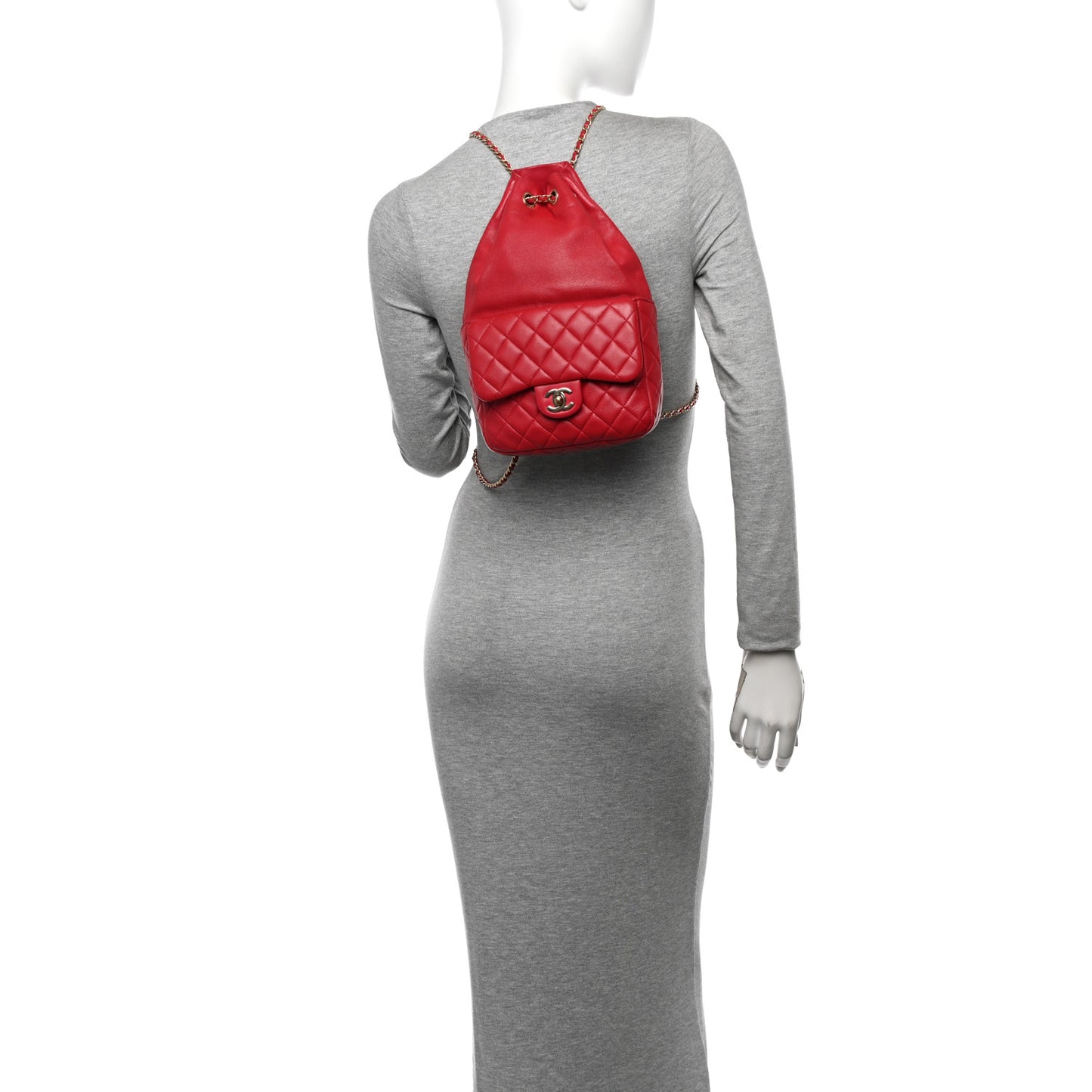 Lambskin Quilted Small In Seoul Backpack Red