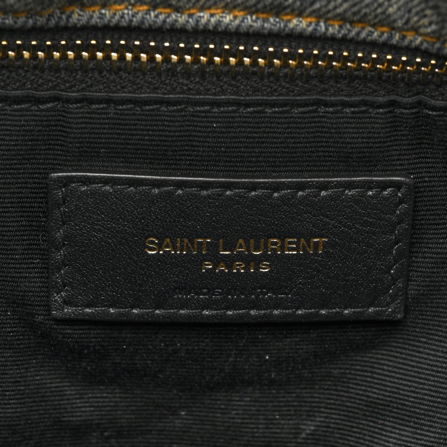 Saint Laurent Denim Quilted Medium Loulou Puffer Monogram Chain Satchel Blue Black 7 of 14