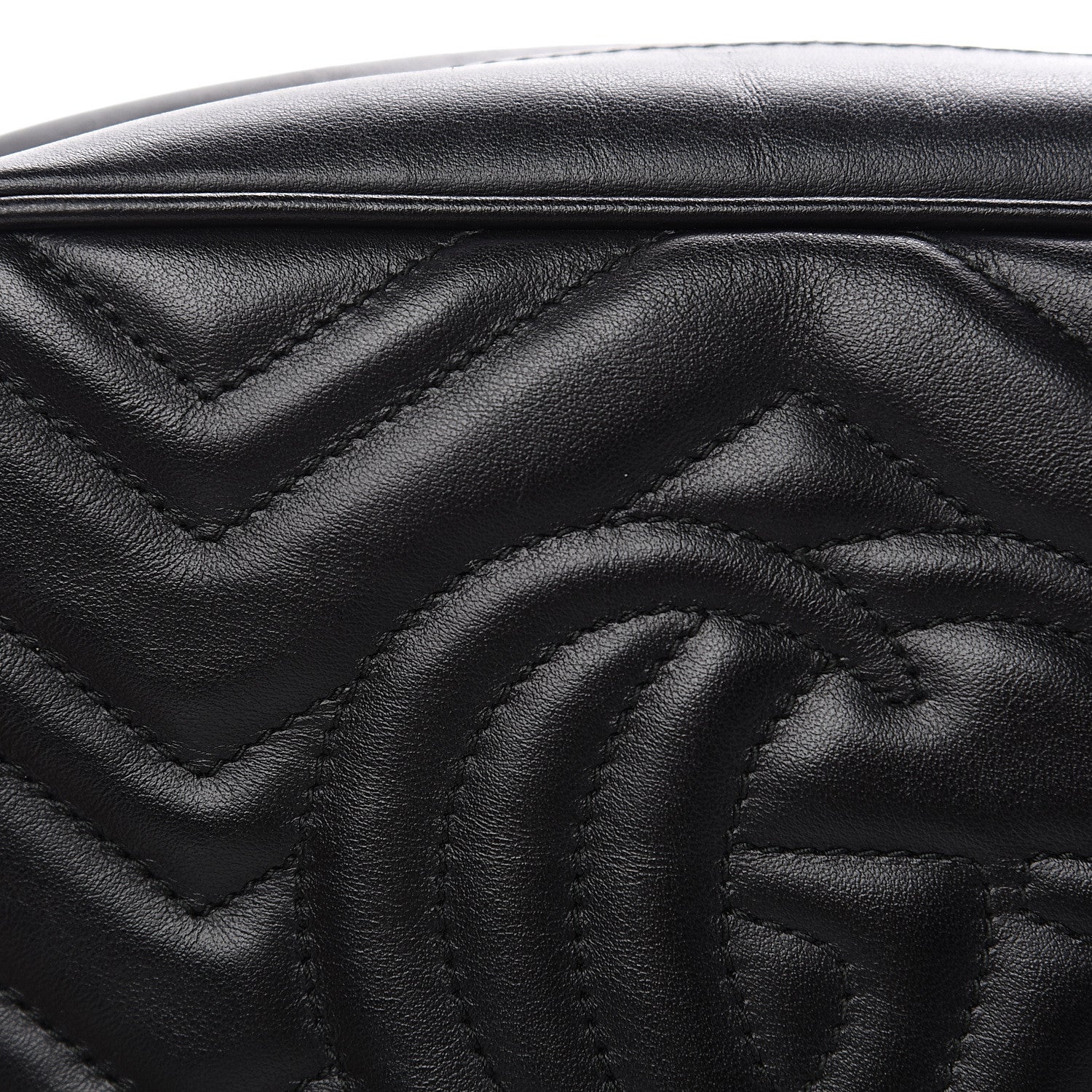 Gucci Calfskin Matelasse Small GG Marmont Chain Shoulder Bag Black 11 of 13