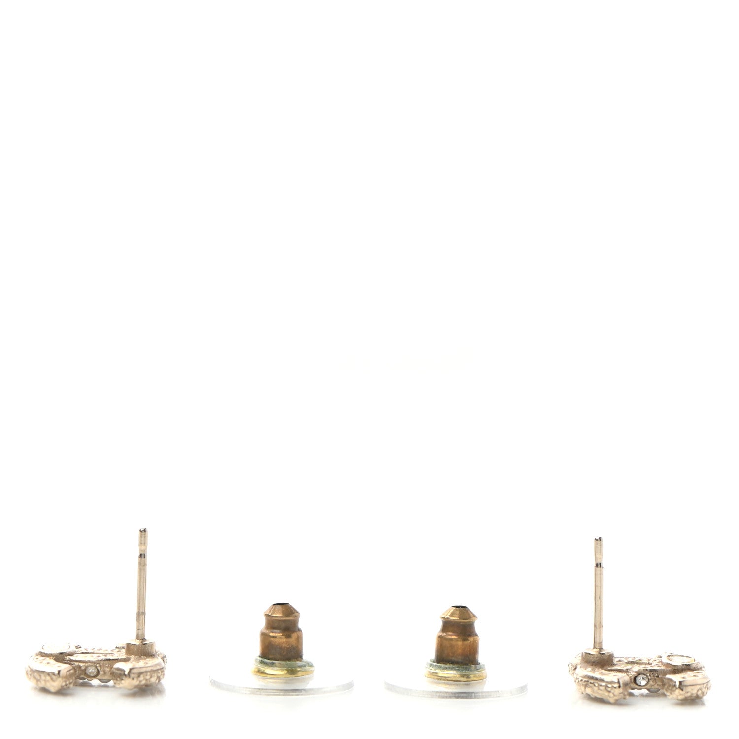 Chanel Pearl CC Earrings Gold 3 of 4