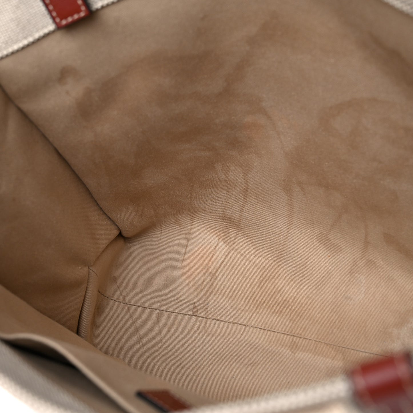 Cotton Calfskin Medium Woody Ribbon Tote White Brown