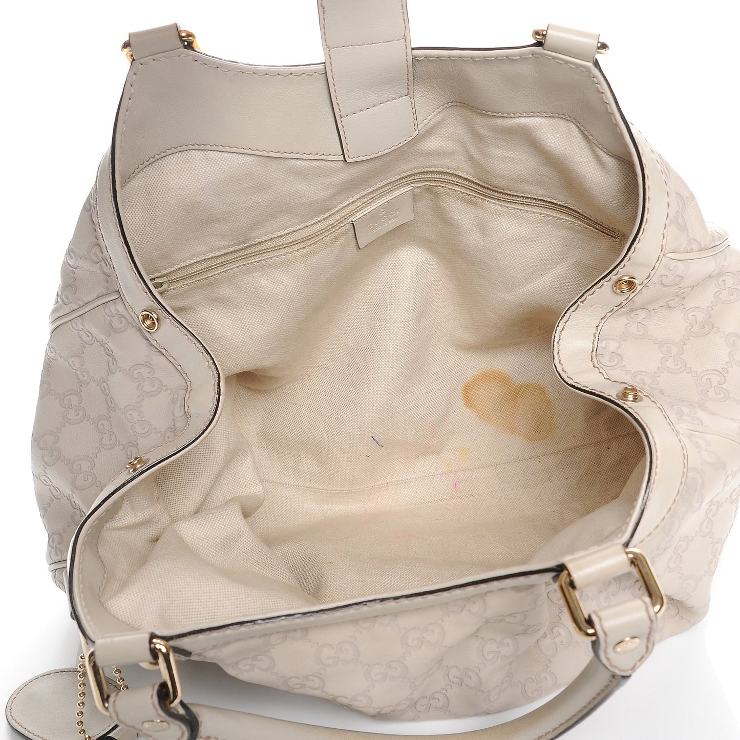 Guccissima Medium Sukey Tote Mystic White