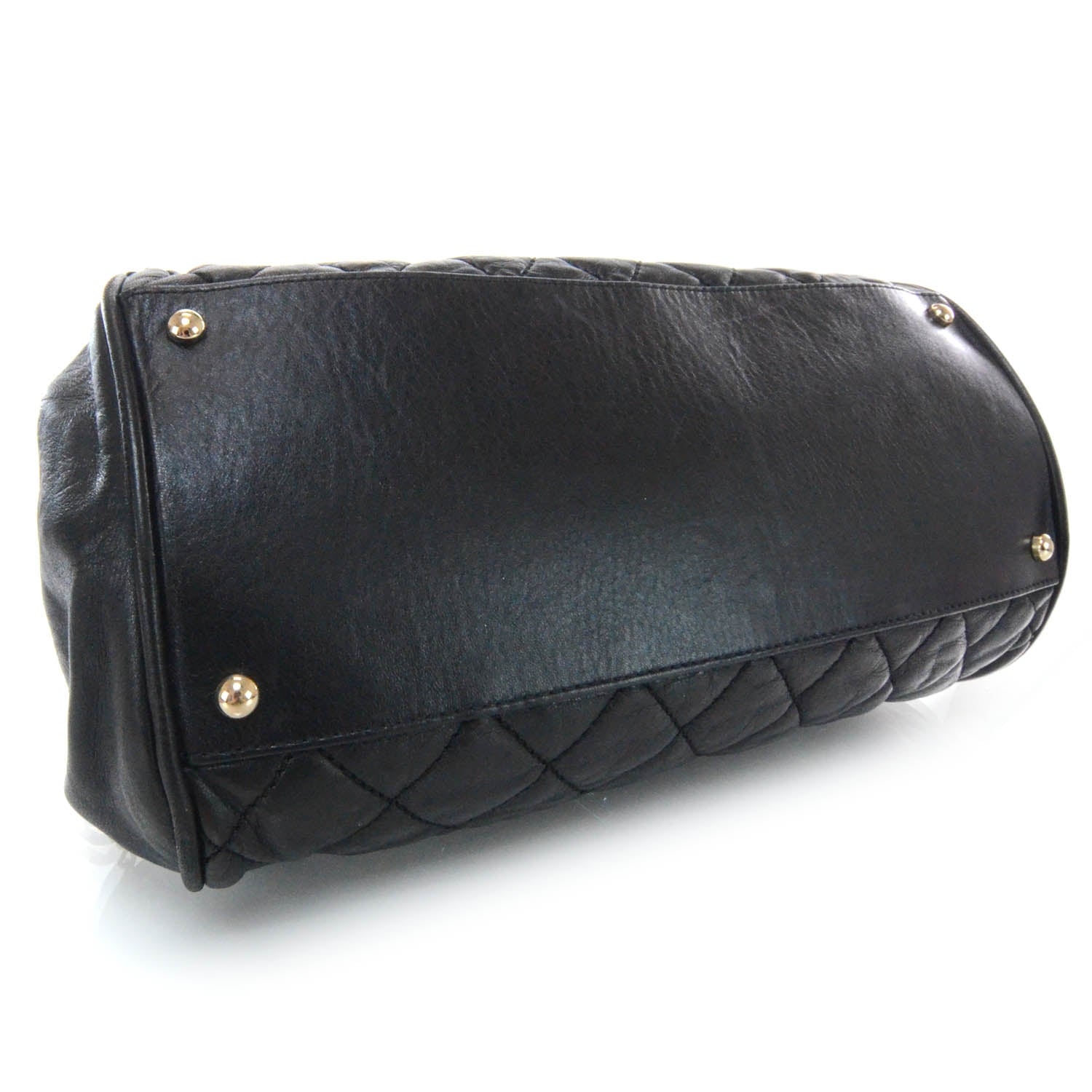 Chanel Distressed Lambskin Lady Braid Bowler Black 4 of 10