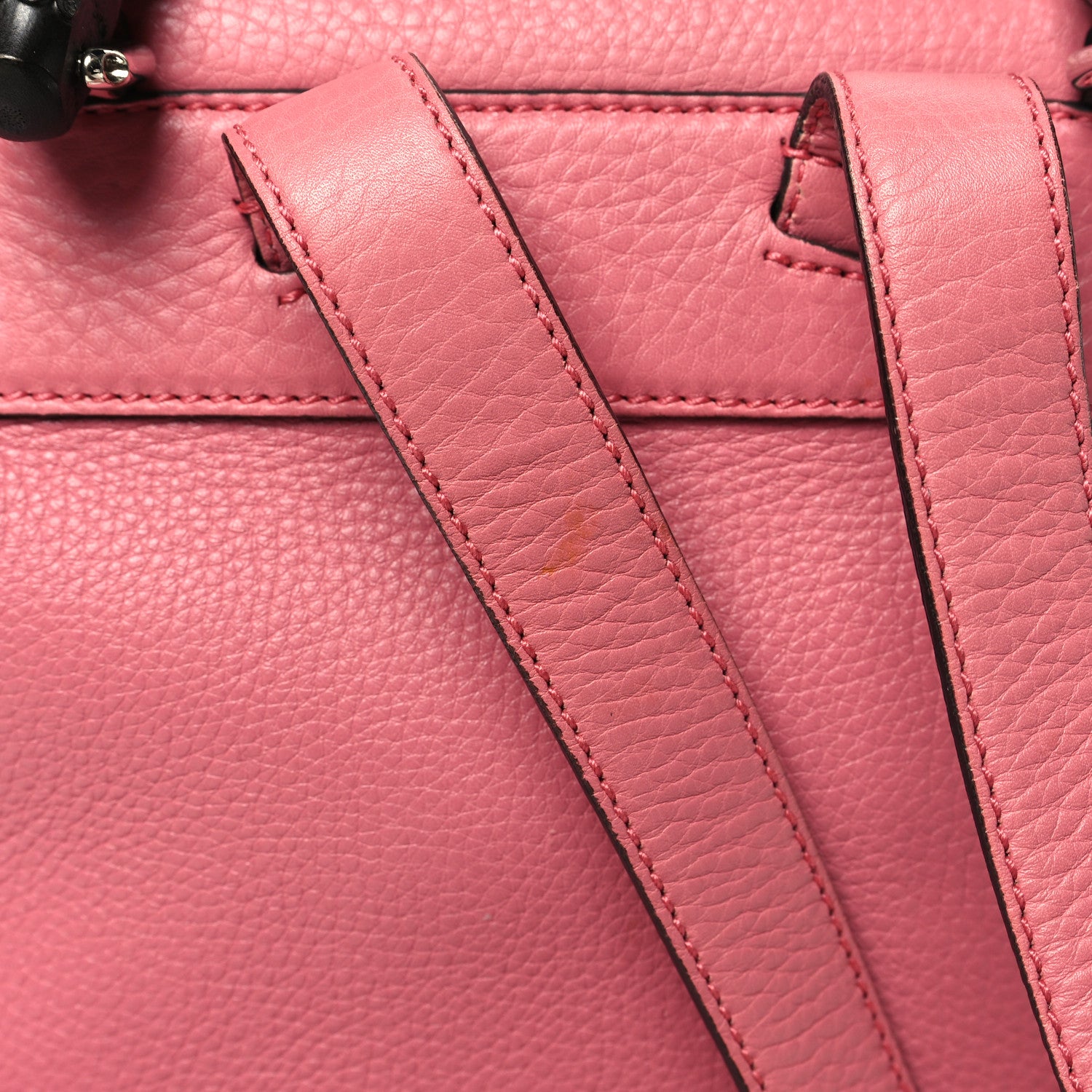 Gucci Cellarius Calfskin Medium Bamboo Backpack Glossy Pink 11 of 12