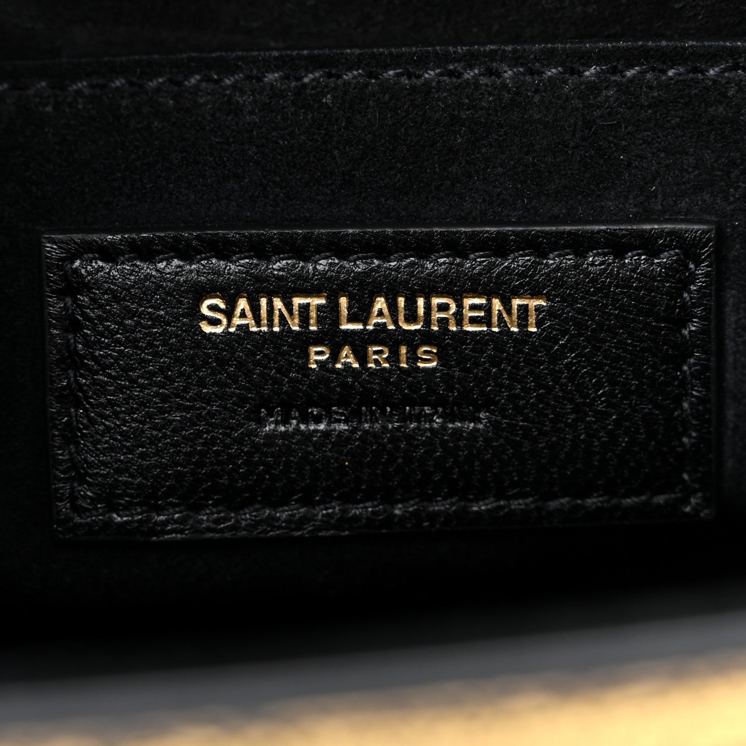 Saint Laurent Metallic Calfskin Small Classic Monogram Kate Satchel Oro 6 of 10