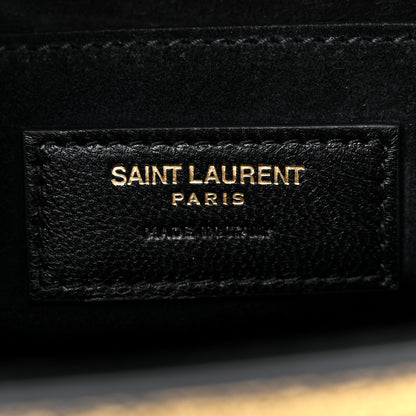Saint Laurent Metallic Calfskin Small Classic Monogram Kate Satchel Oro 6 of 10