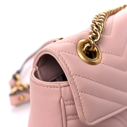 Gucci Calfskin Matelasse Small GG Marmont Shoulder Bag Perfect Pink 19 of 21