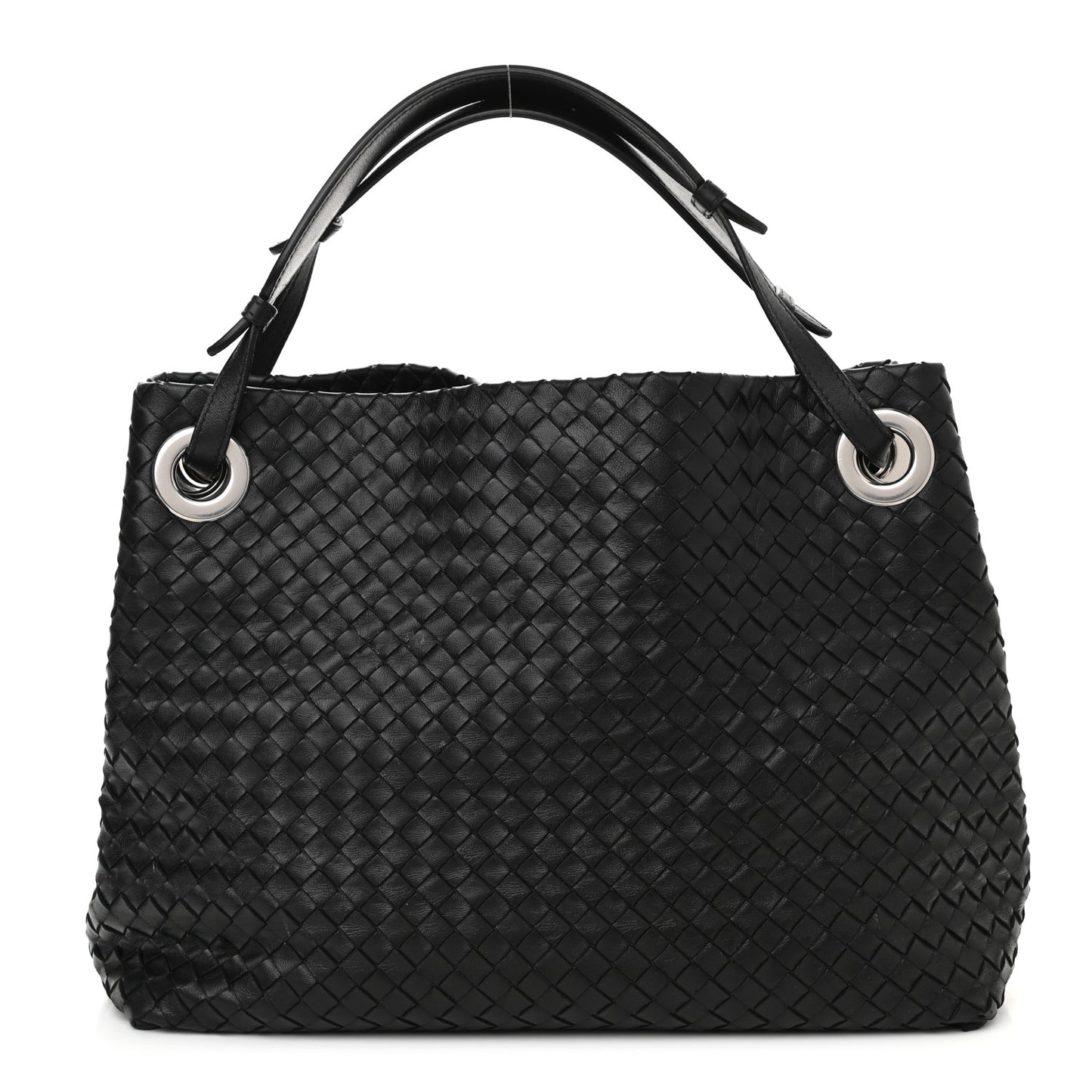 Nappa Intrecciato Medium Garda Bag Black