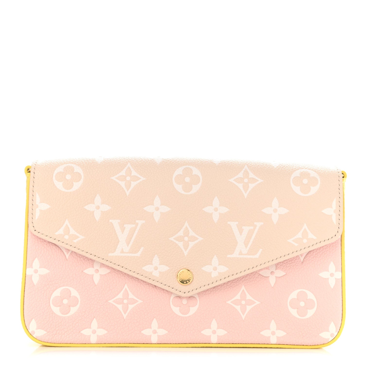 Louis Vuitton Empreinte Spring in the City Felicie Pochette Chain Wallet Pink Beige Yellow 1 of 7