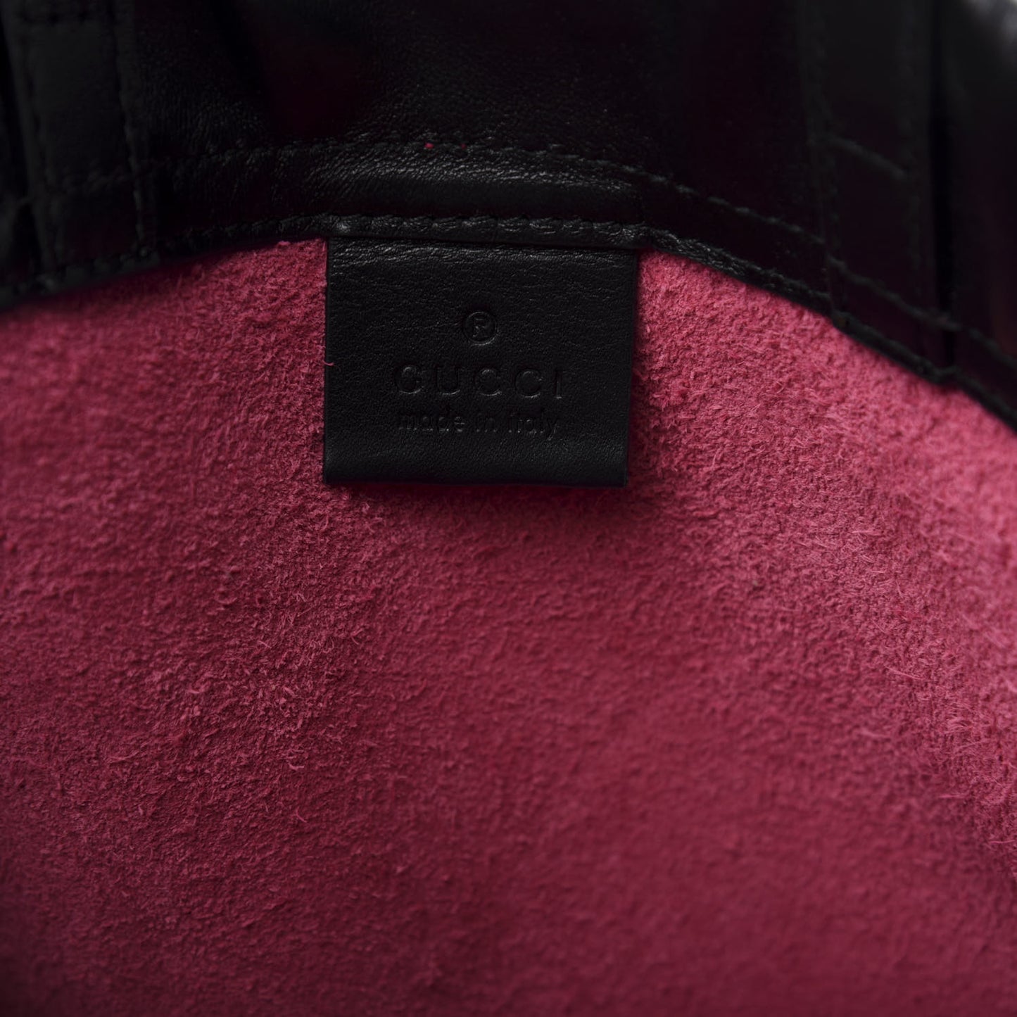 Grained Calfskin Logo Drawstring Backpack Box Pink Green Black