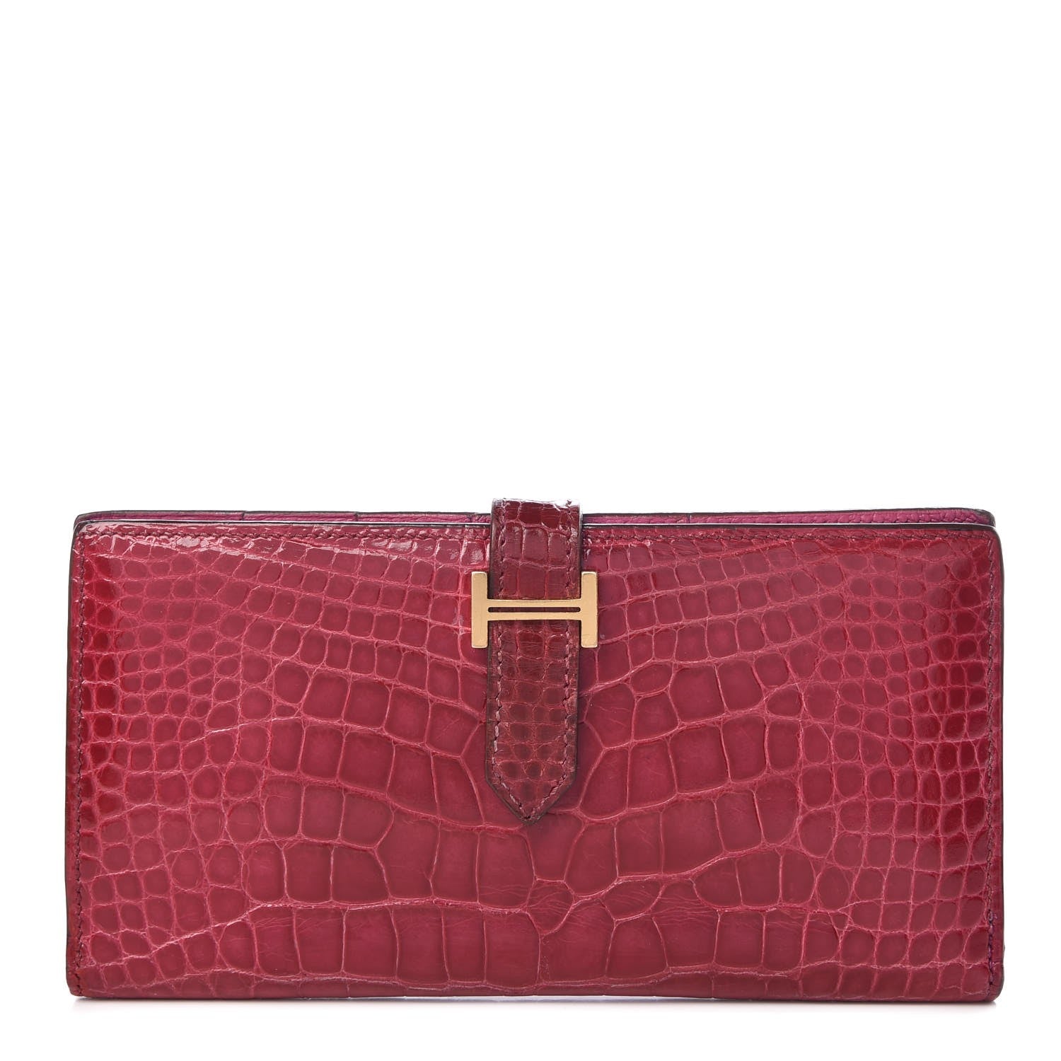 Hermes Shiny Alligator Bearn Wallet 1 of 7