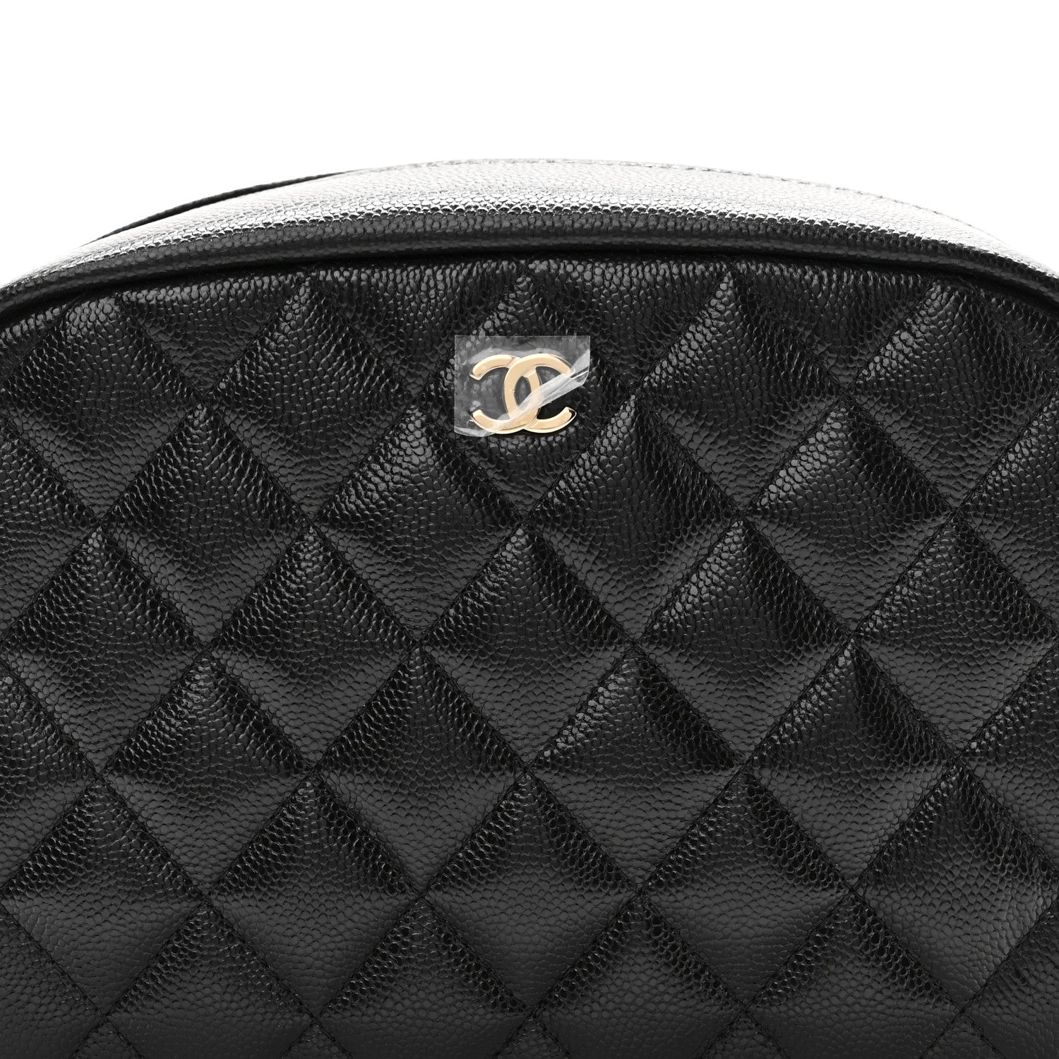 Chanel Caviar Quilted Medium Curvy Pouch Cosmetic Case Black 8 of 8