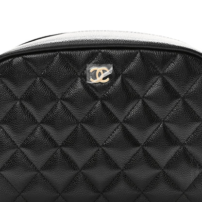 Chanel Caviar Quilted Medium Curvy Pouch Cosmetic Case Black 8 of 8