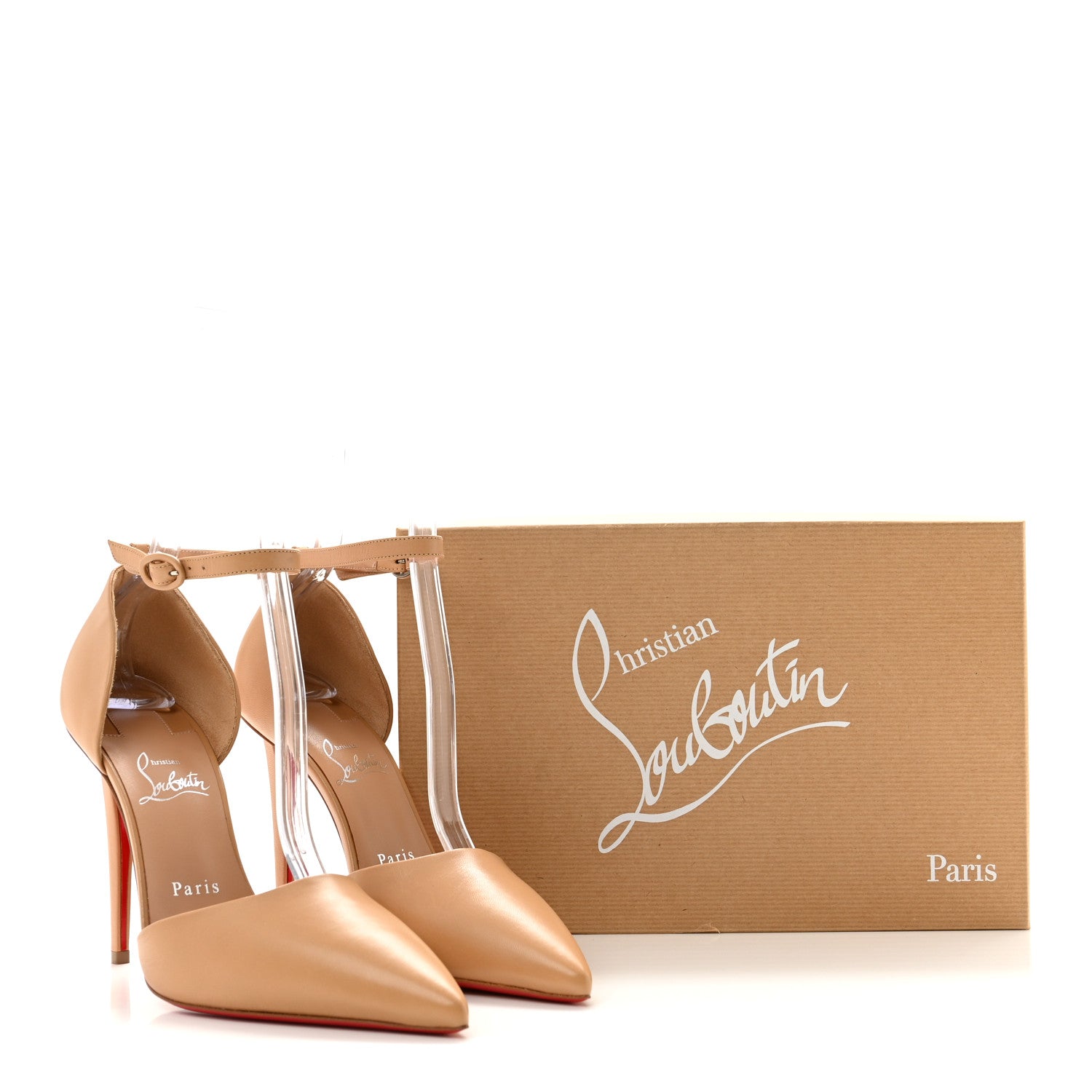 Christian Louboutin Kid Astrida Bride 100 Pumps 39 Nude 9 of 9