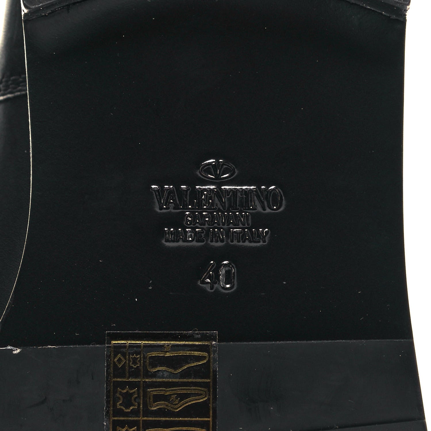 Valentino Garavani Calfskin Vlogo Biker Boots 40 Black 6 of 8