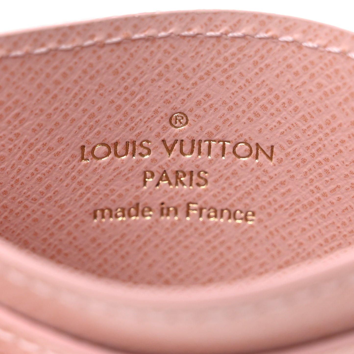 Monogram LV Charms Card Holder Rose Ballerine