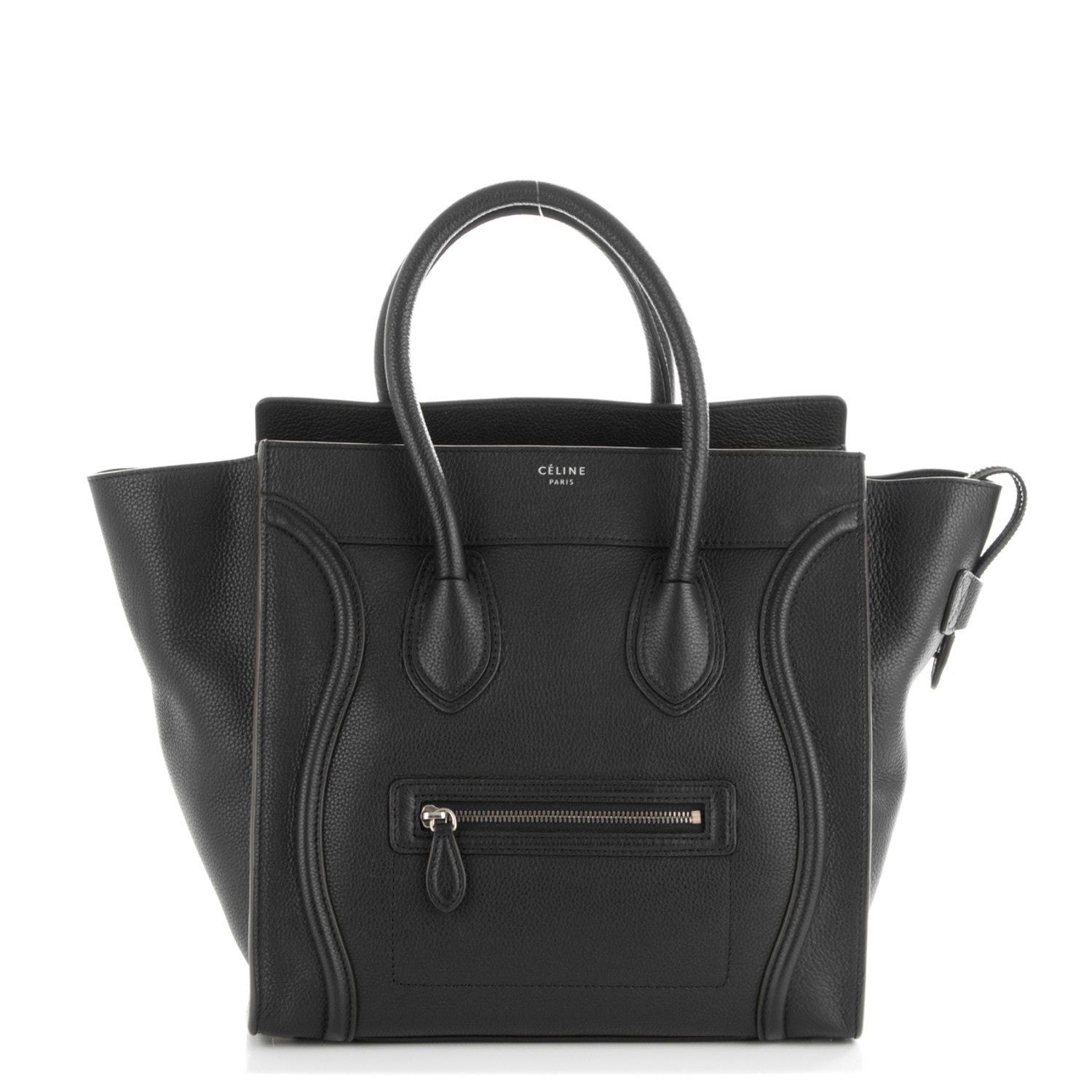 Celine Drummed Calfskin Mini Luggage Black 1 of 6