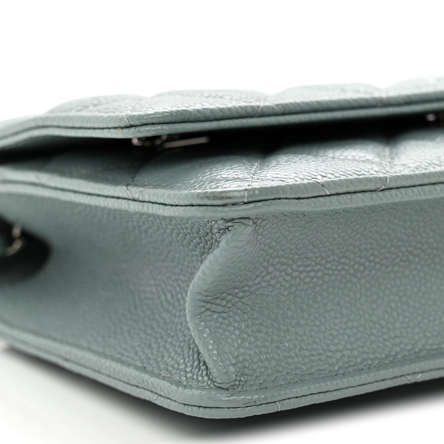 Chanel Caviar Quilted Wallet on Chain WOC Light Blue 10 of 11