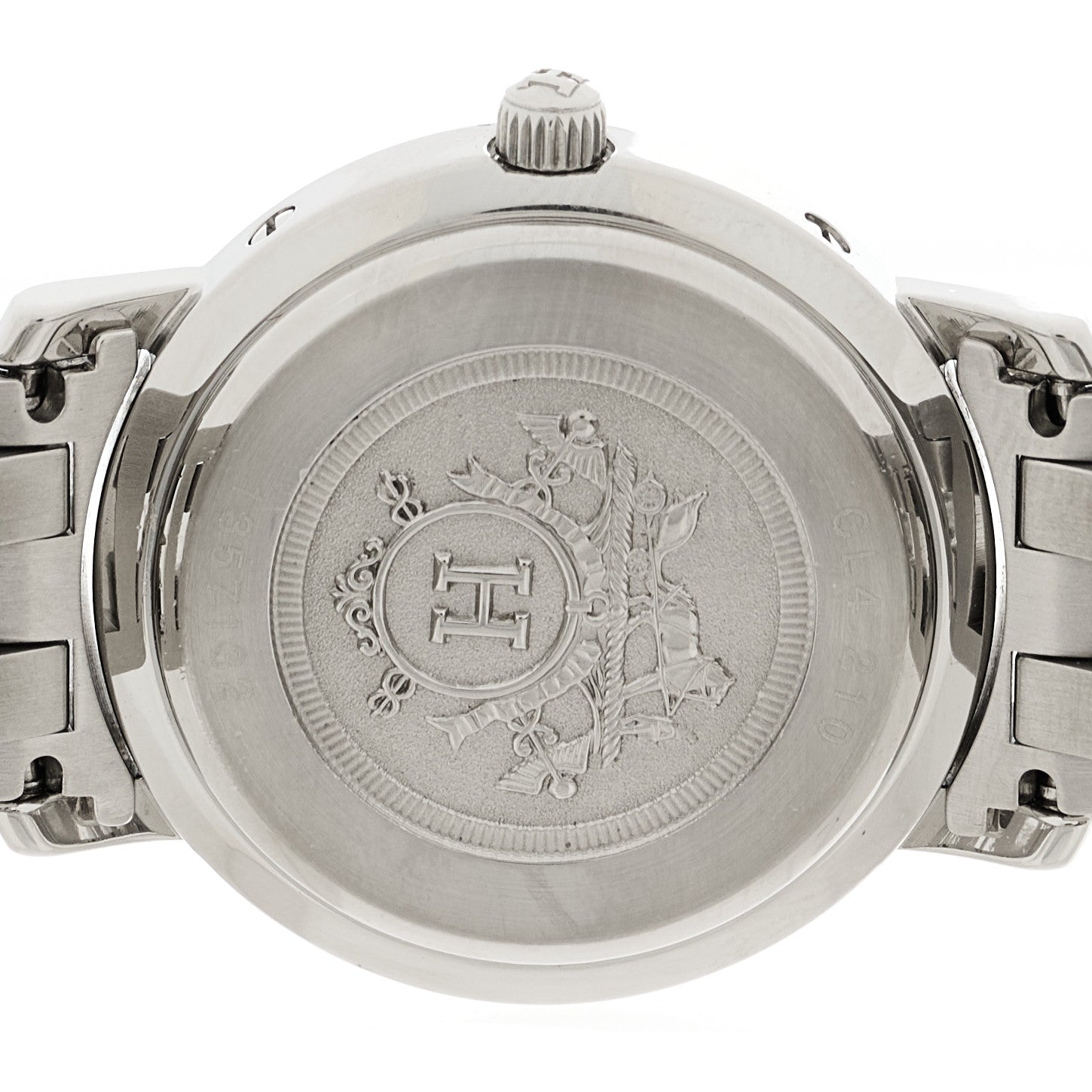 Hermes Stainless Steel 24mm Clipper Quartz Watch Grey 4 of 4