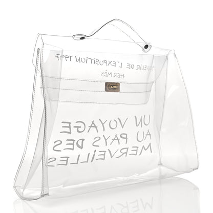 Hermes Vinyl Souvenir De L'Exposition Kelly Transparent 3 of 7