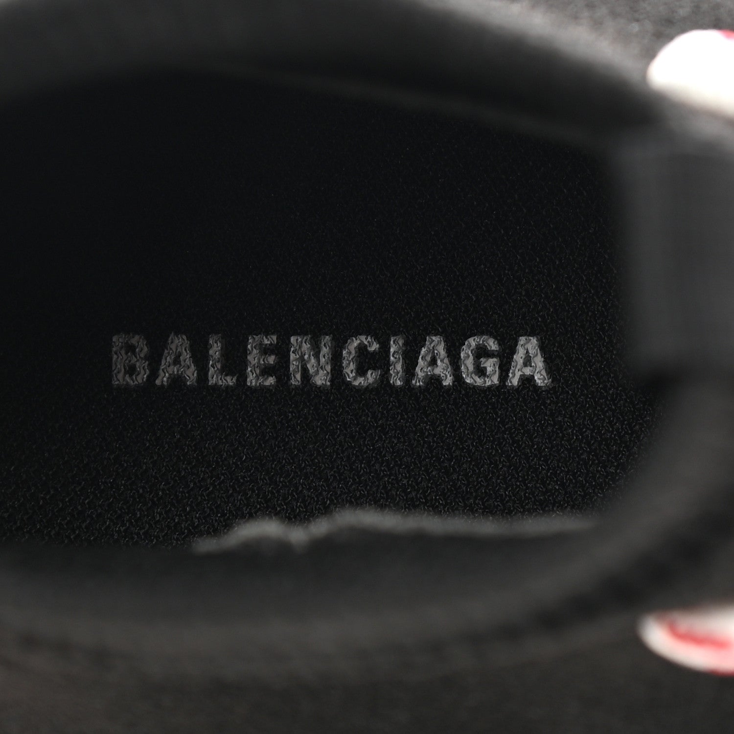 Balenciaga Neoprene Knit Womens Speed Lace Up Sneakers 35.5 Black Red 7 of 8