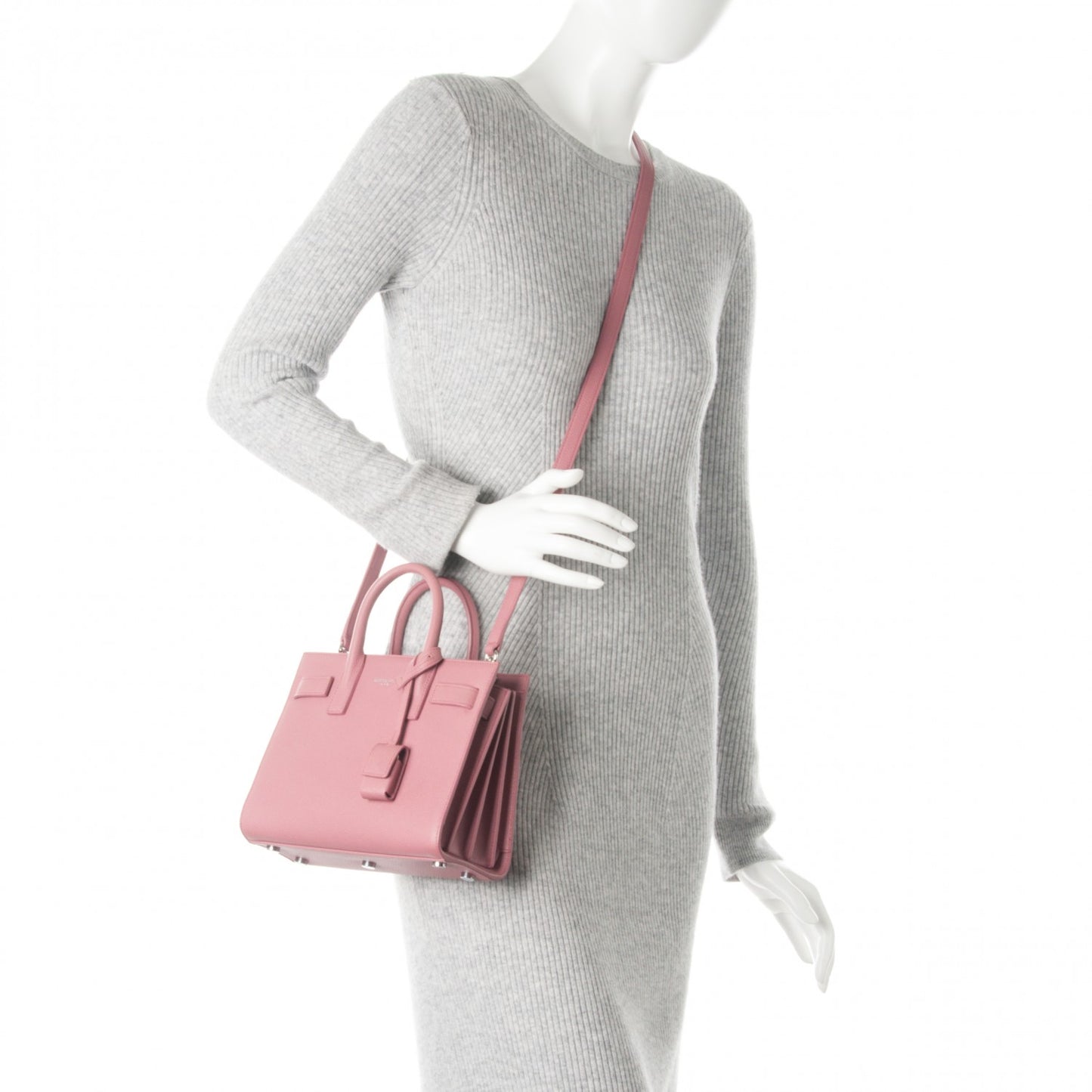 Calfskin Nano Sac De Jour Rose Dark
