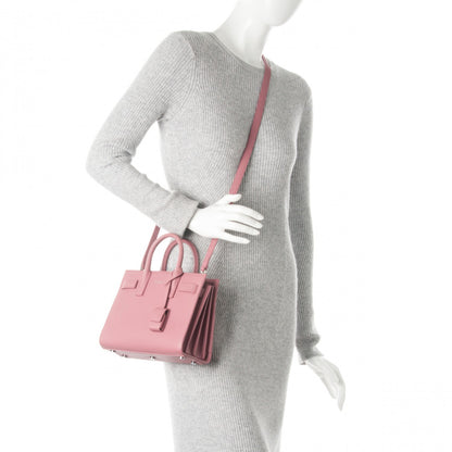 Saint Laurent Calfskin Nano Sac De Jour Rose Dark 2 of 6