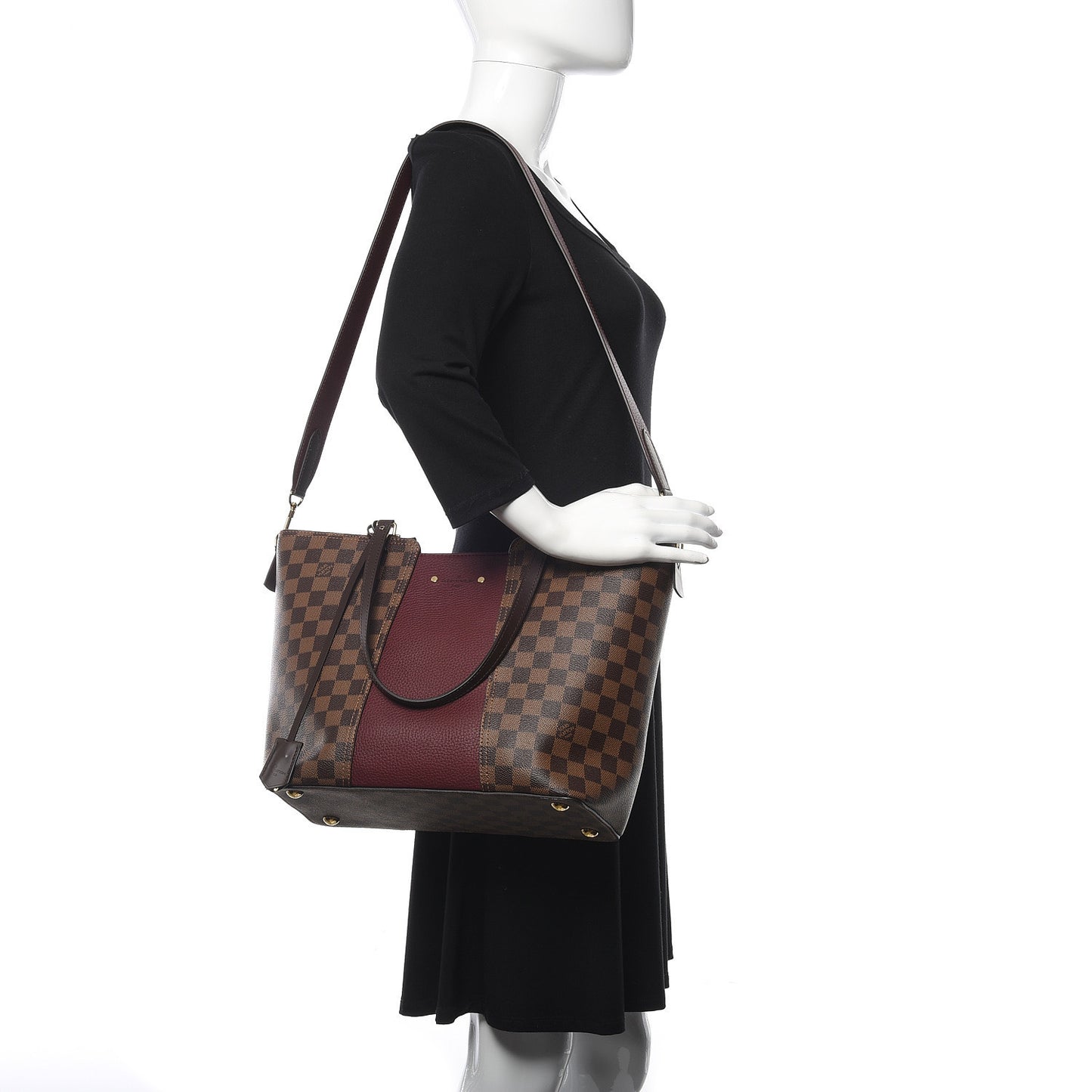 Damier Ebene Taurillon Jersey Bordeaux