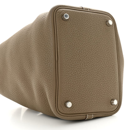 Hermes Taurillon Clemence Picotin Lock 18 PM Etoupe 9 of 11