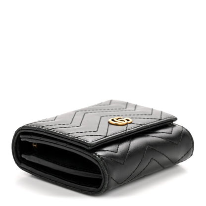 Gucci Calfskin Matelasse GG Marmont Medium Wallet Black 4 of 10