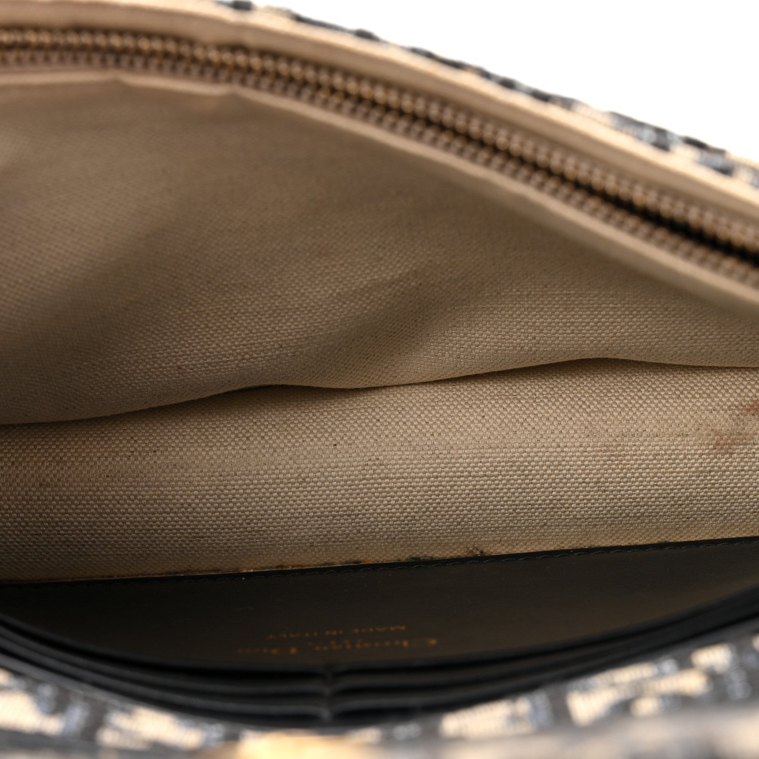 Christian Dior Oblique Saddle Chain Pouch Blue 5 of 17