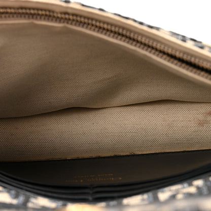 Christian Dior Oblique Saddle Chain Pouch Blue 5 of 17