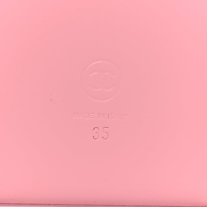 Chanel Calfskin Hair Suede Shearling Dad Sandals 35 Pink Black 6 of 9