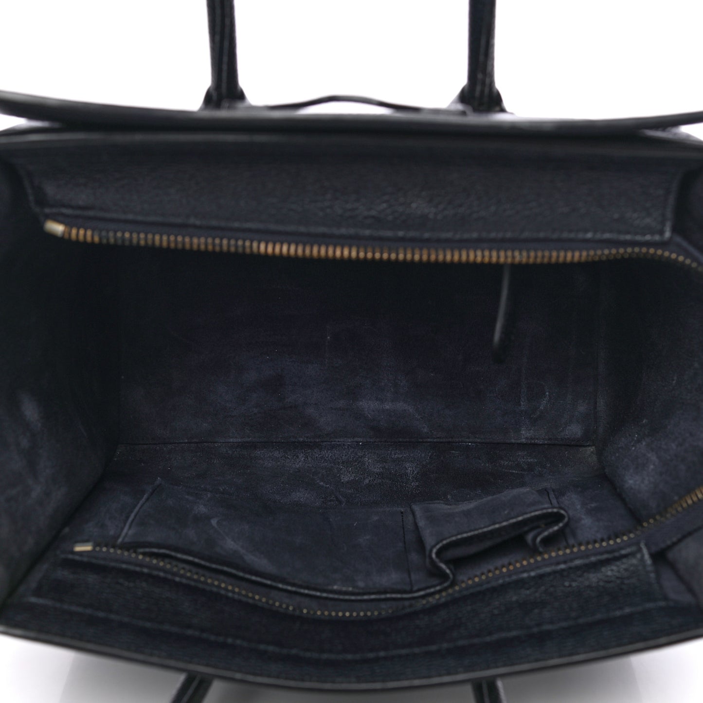 Drummed Calfskin Micro Luggage Midnight
