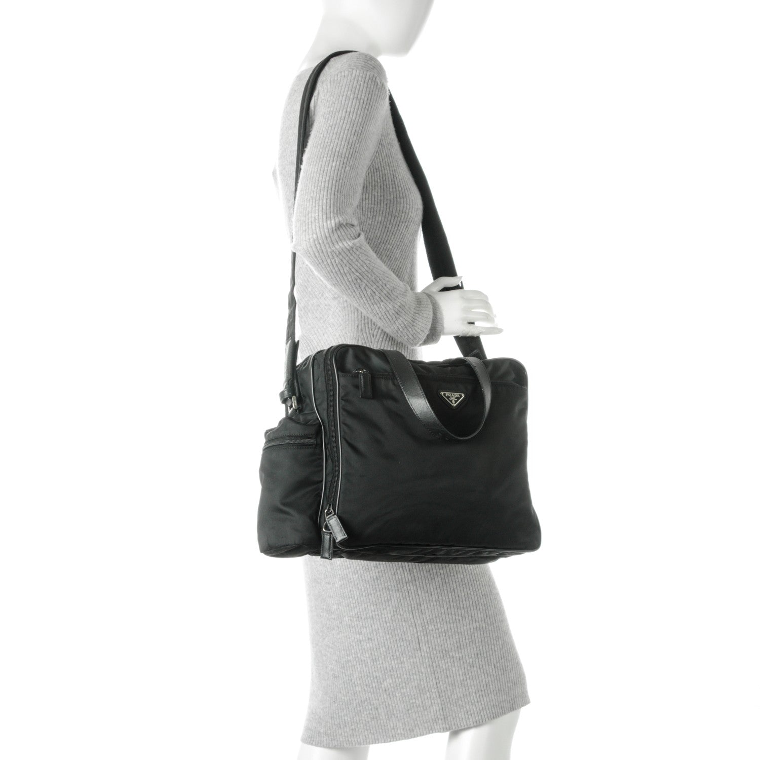 Prada Tessuto Nylon Vela Diaper Bag Black 3 of 8