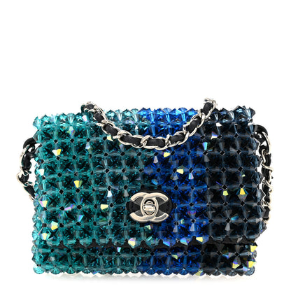 Chanel Crystal Mini Flap Blue Green 1 of 11