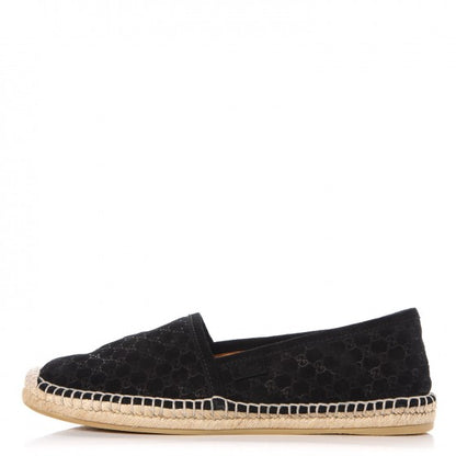 Gucci Suede Microguccissima Espadrilles 37.5 Black 1 of 10